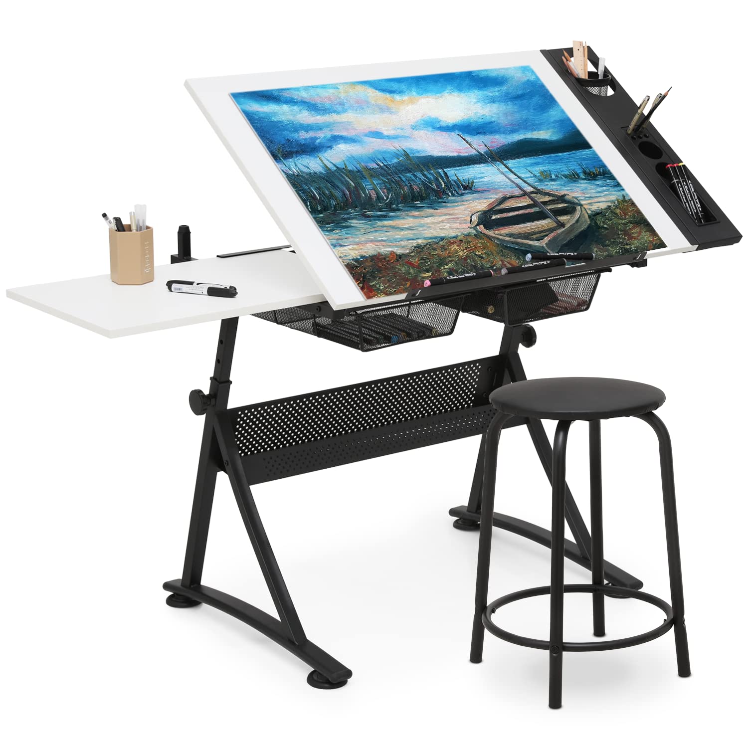 Art & Craft Paper Ideas - Art Deco Drafting Table, Height-Adjustable, Tiltable