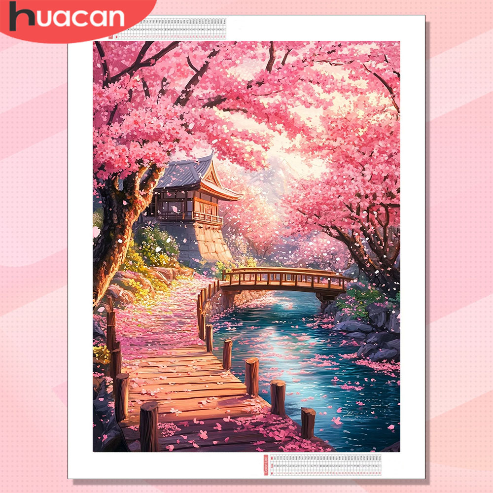 Art Craft Resin - HUACAN Diamond Art House Landscape Hobby