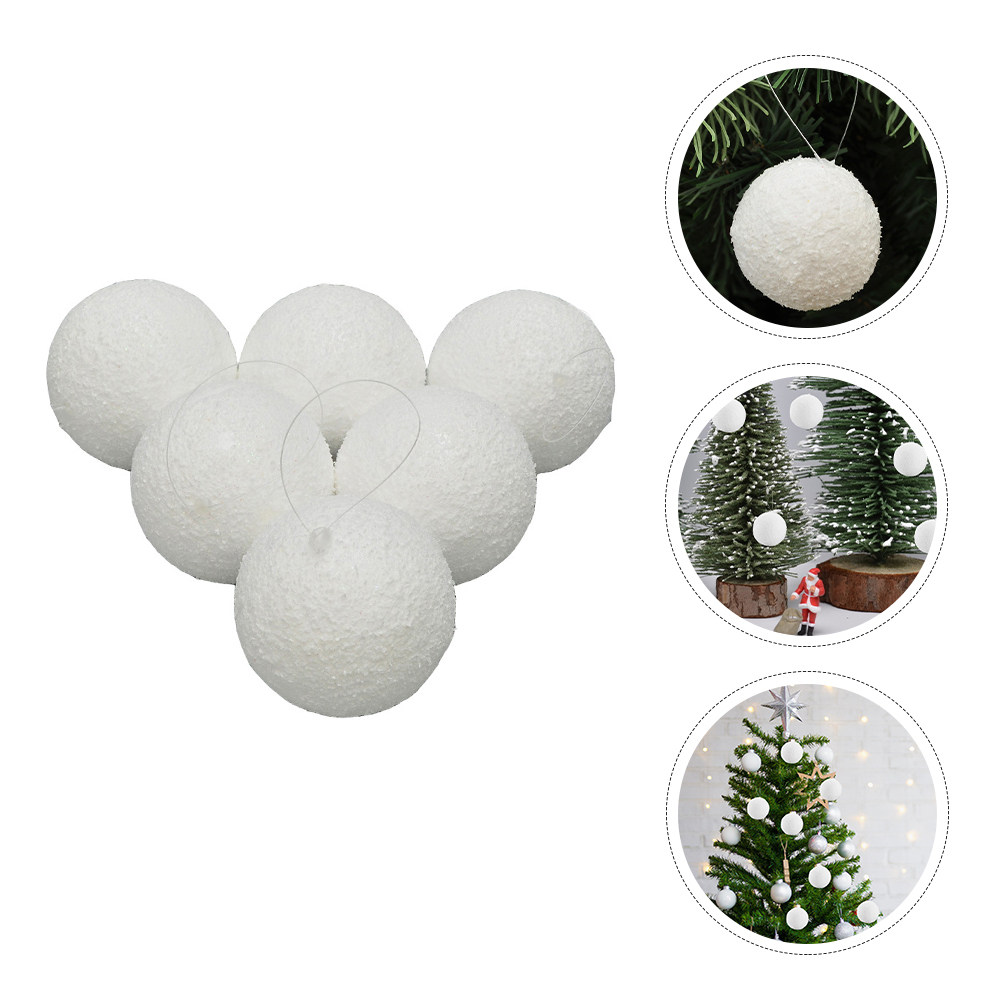 Art Craft Project - 6Pcs White Art Ball Pack Dense