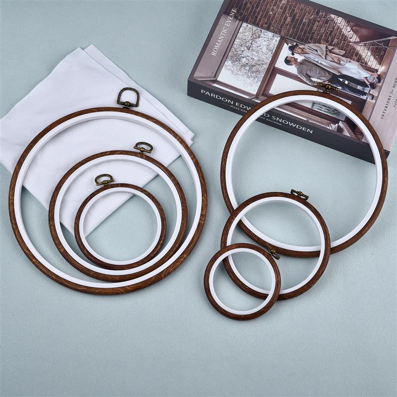 Round Oval Wooden Color Embroi - Embroidery Hoop Kit 리뷰 및 가격