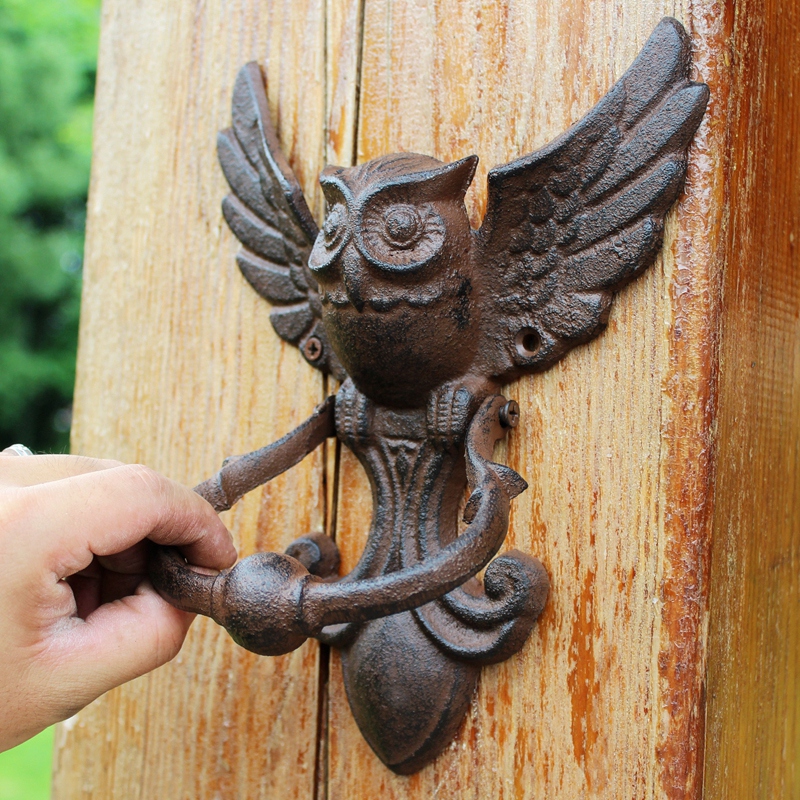 Rustic Owl Cast Iron Door Knoc - Art Craft Door 리뷰 및 가격