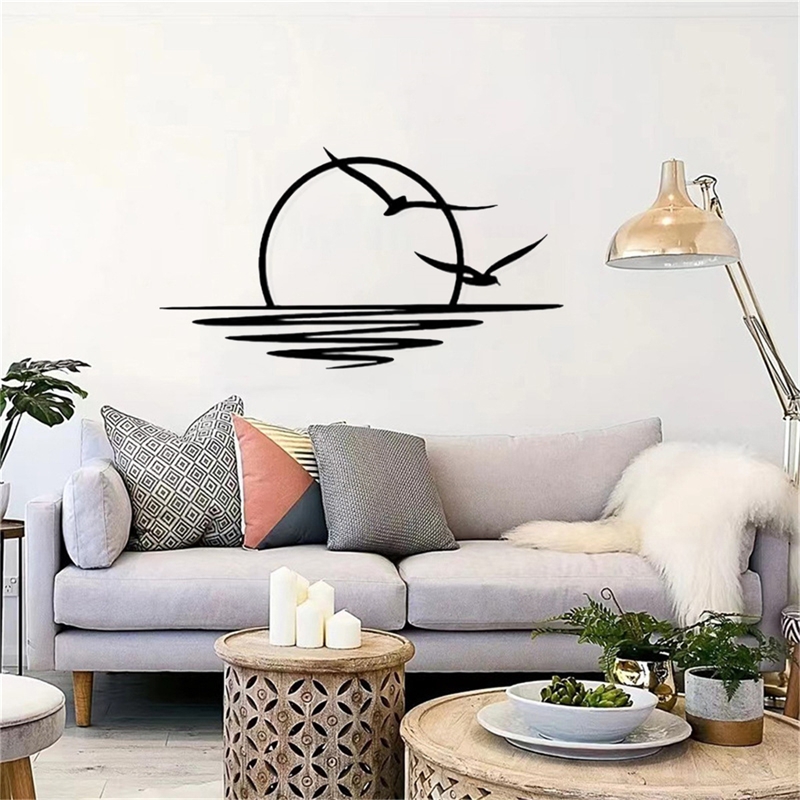 Metal Wall Art Sun Sea Gull Cr - Art Craft Door 리뷰 및 가격