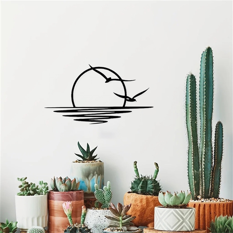 Metal Wall Art Sun Sea Gull Cr - Art Craft Door 리뷰 및 가격
