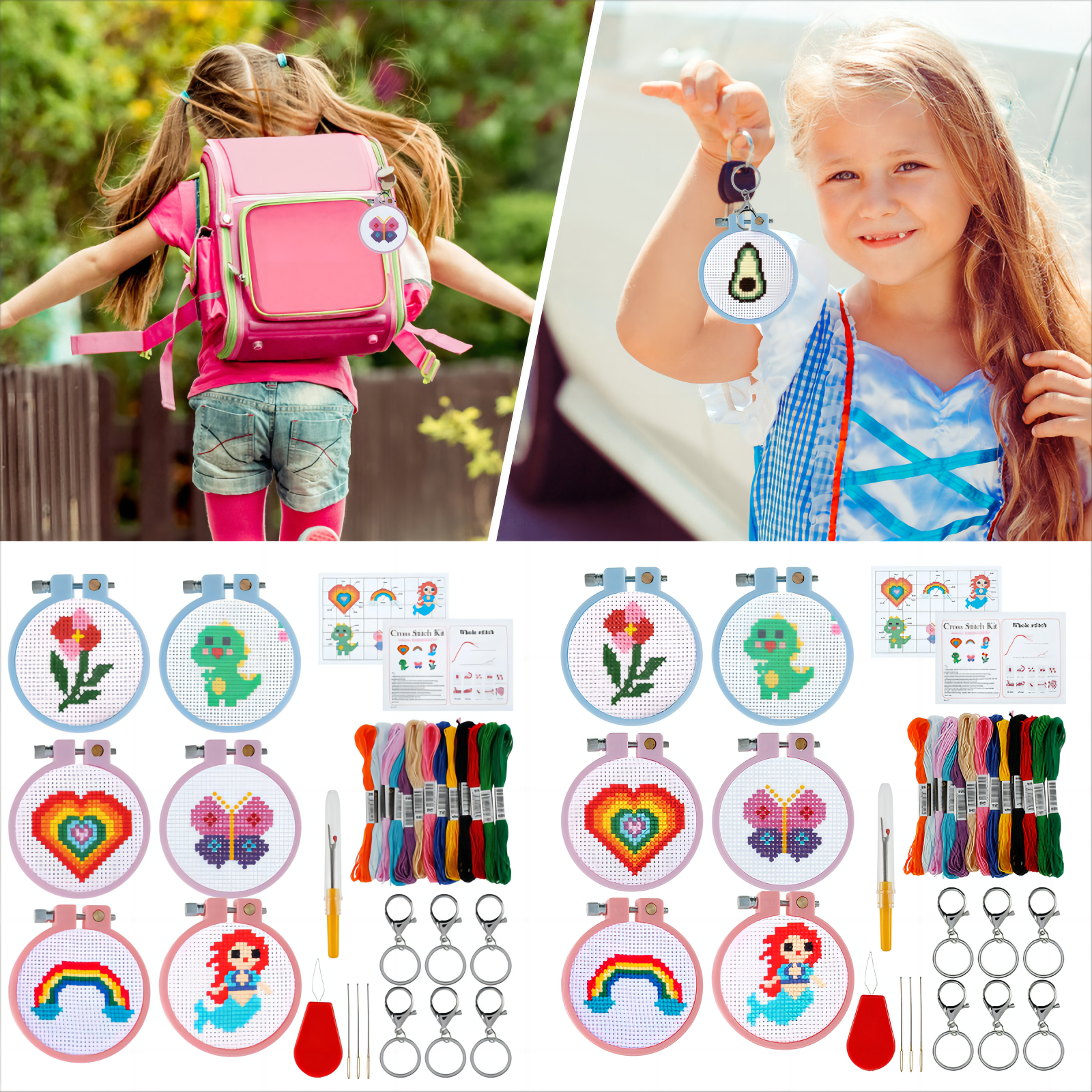 6Pcs Embroidery Beginner Kits  - Embroidery Hoop Kit 리뷰 및 가격