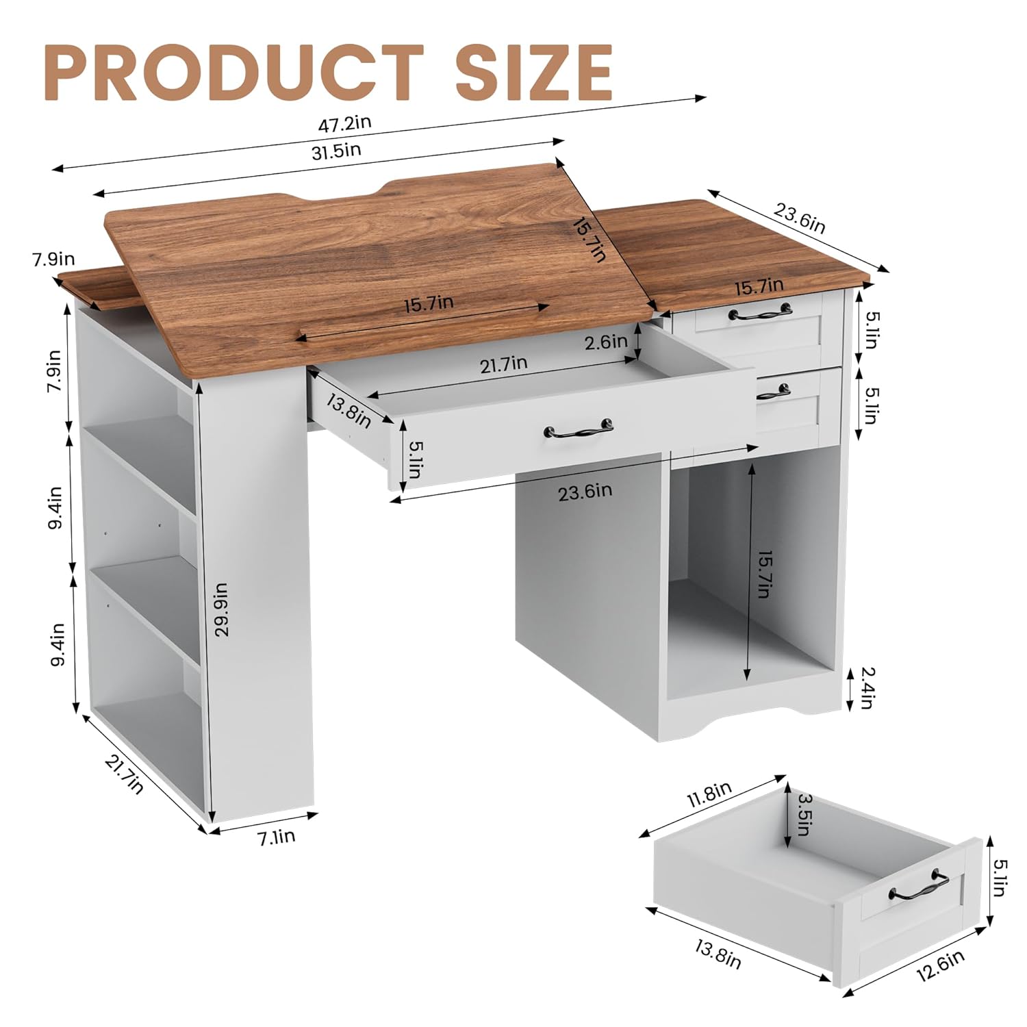 Drafting Table with Storage Ca - Art & Craft Paper Ideas 리뷰 및 가격