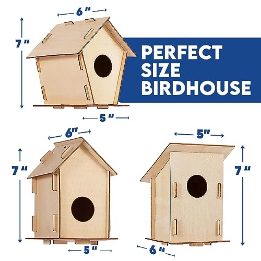 Kit - Unfinished Wood Bird Hou - Art & Craft Paper Ideas 리뷰 및 가격