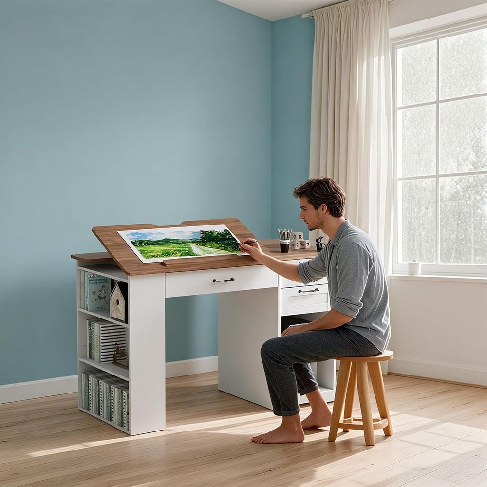 Drating Table with Storage Cab - Art & Craft Paper Ideas 리뷰 및 가격