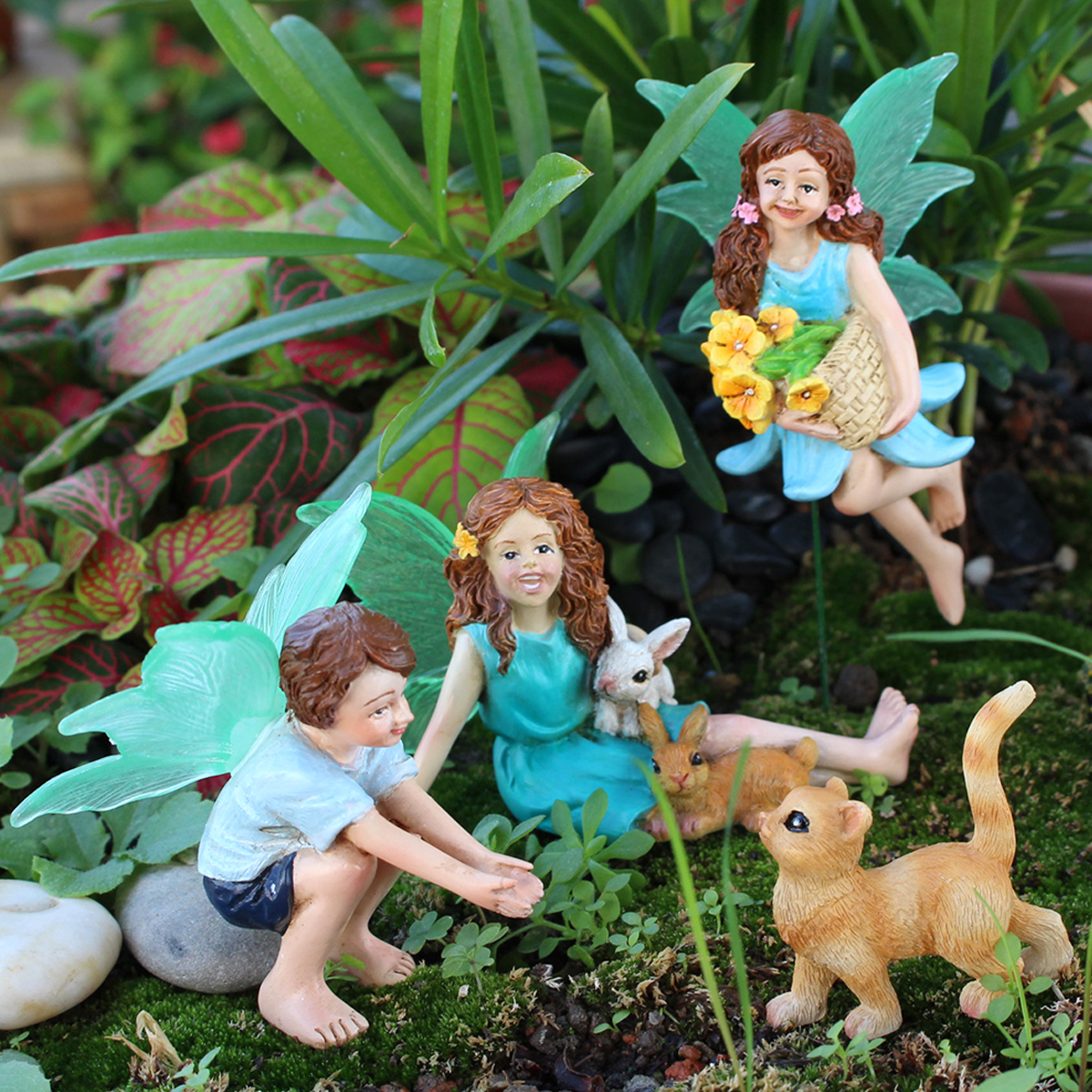 4pc Flower Fairy and Animal Pa - Art Craft Resin 리뷰 및 가격