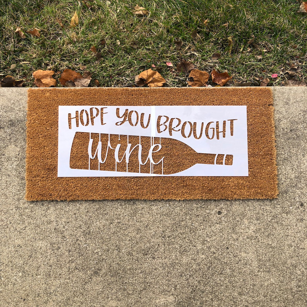 DIY Doormat Wine Stencil Welco - Art Craft Door 리뷰 및 가격
