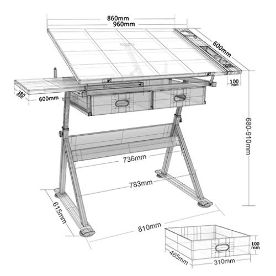 Drafting Table with Storage He - Art & Craft Paper Ideas 리뷰 및 가격