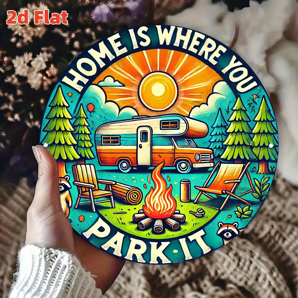 Retro camping wooden wall art  - Art Craft Movement 리뷰 및 가격