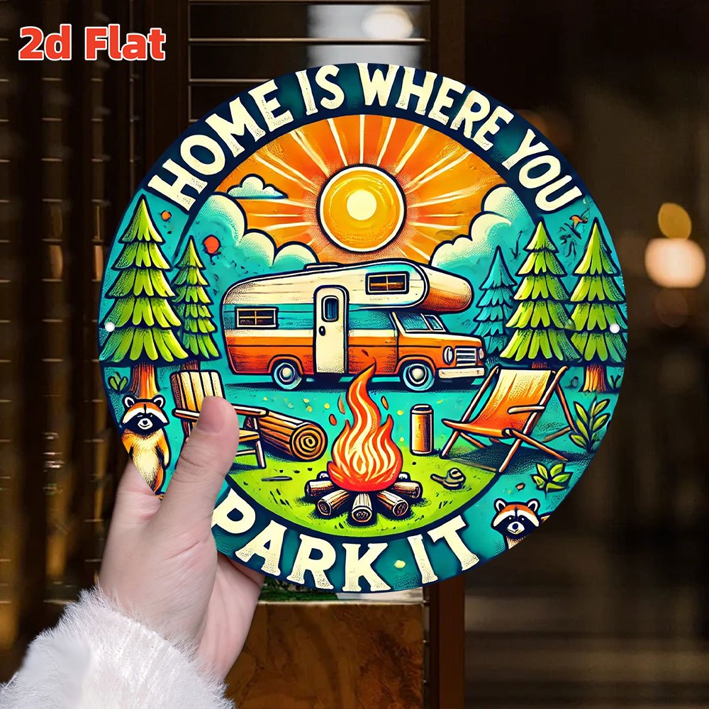 Retro camping wooden wall art  - Art Craft Movement 리뷰 및 가격