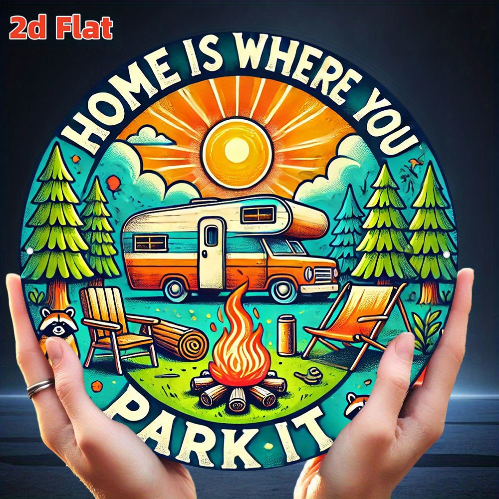 Retro camping wooden wall art  - Art Craft Movement 리뷰 및 가격