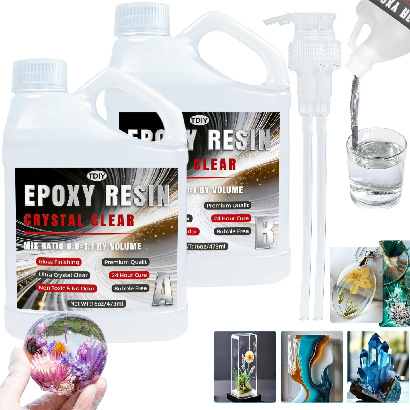 1:1 Crystal Clear Epoxy Resin  - The Art And Craft Of Jewelry 리뷰 및 가격