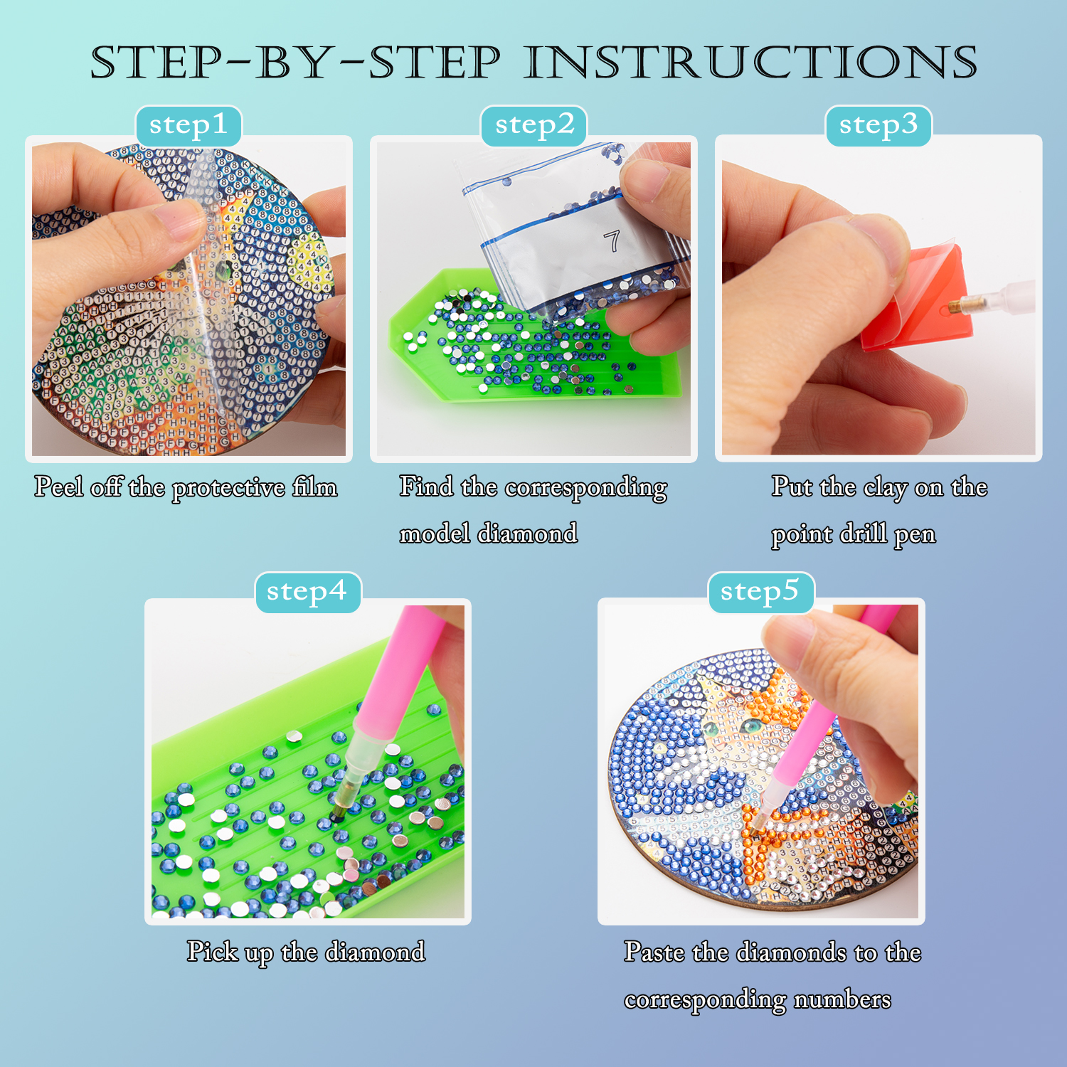 8 pieces/set of diamond painte - Art Craft Resin 리뷰 및 가격