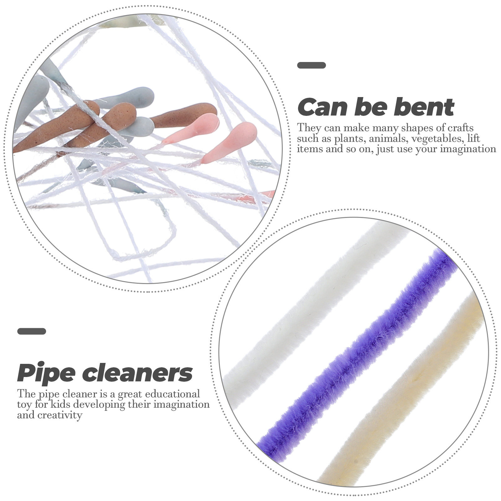 10Pcs Chenille Stems Pipe Clea - Art Craft Project 리뷰 및 가격