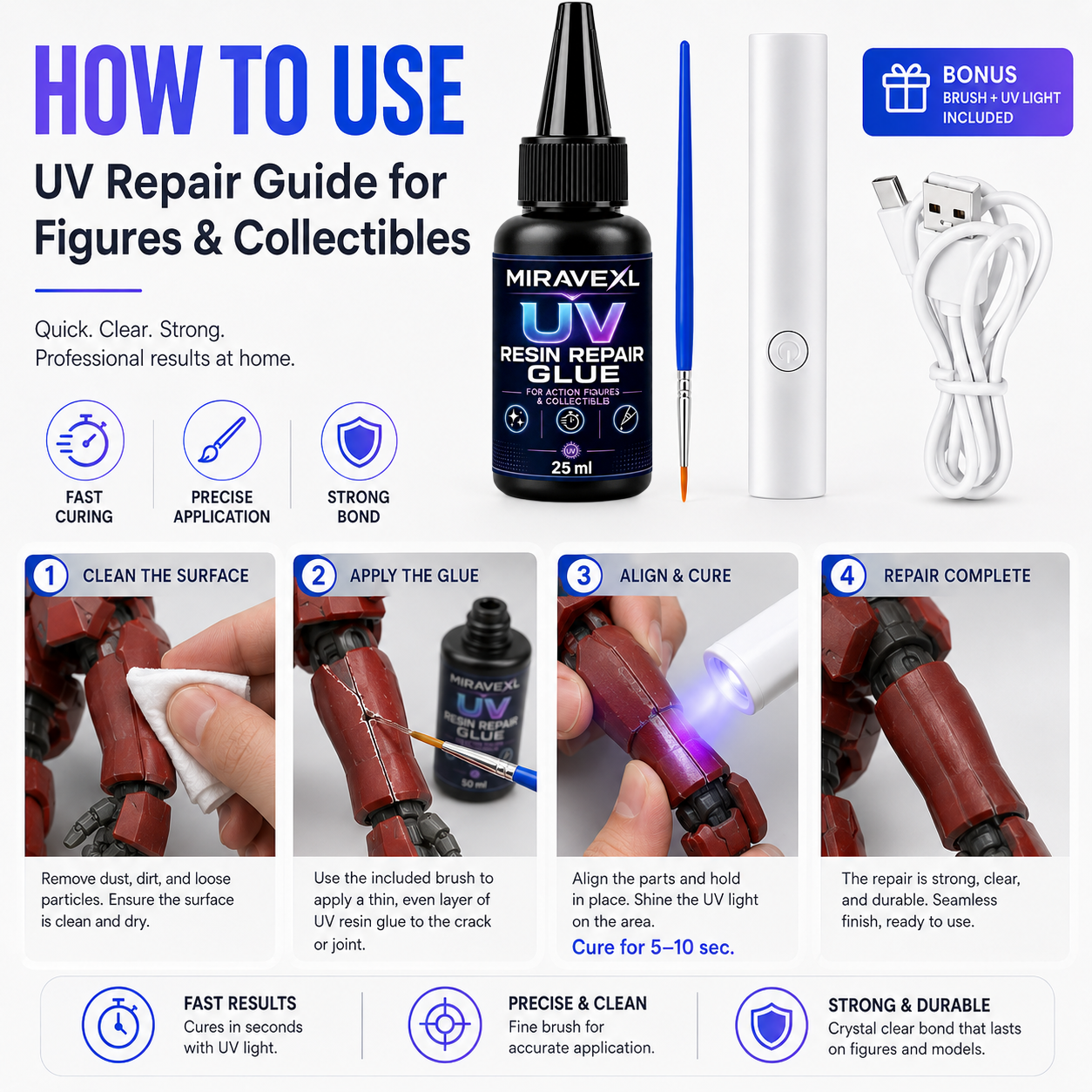 25g MIRAVEXL  UV Epoxy Resin G - Art Craft Glue 리뷰 및 가격