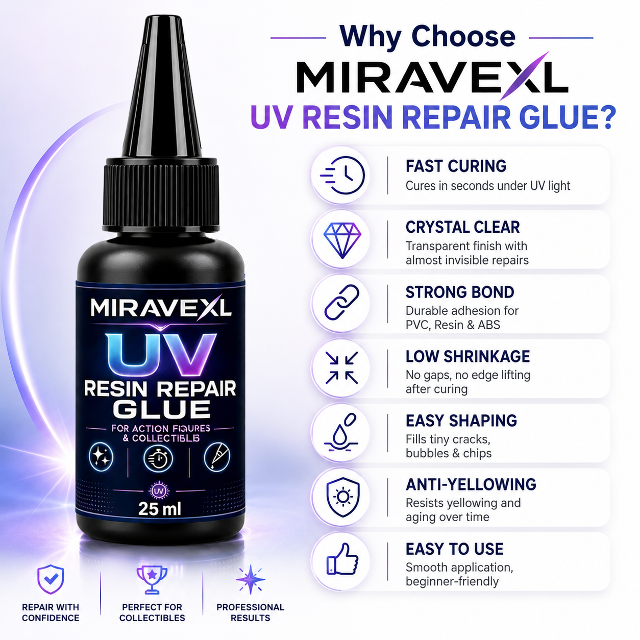 25g MIRAVEXL  UV Epoxy Resin G - Art Craft Glue 리뷰 및 가격