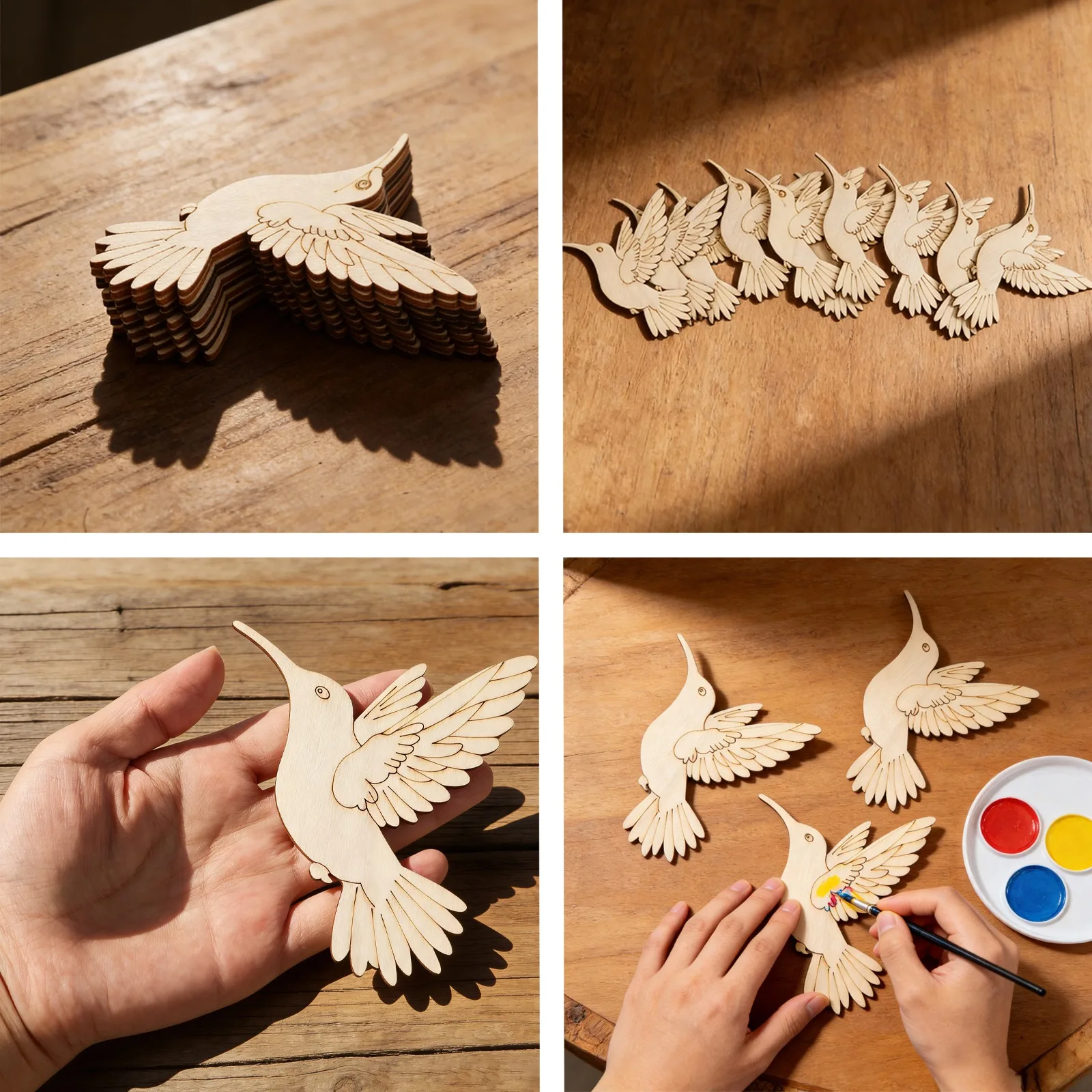 10pcs Unfinished Wood Animal B - Art & Craft Paper Ideas 리뷰 및 가격
