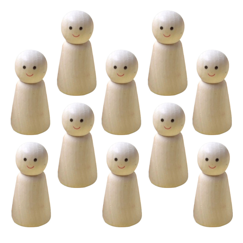 10pcs Wooden Peg Diy Craft Kit - Art Craft Project 리뷰 및 가격