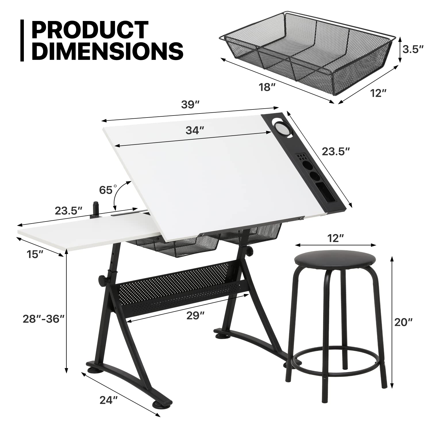 Art Deco Drafting Table, Heigh - Art & Craft Paper Ideas 리뷰 및 가격