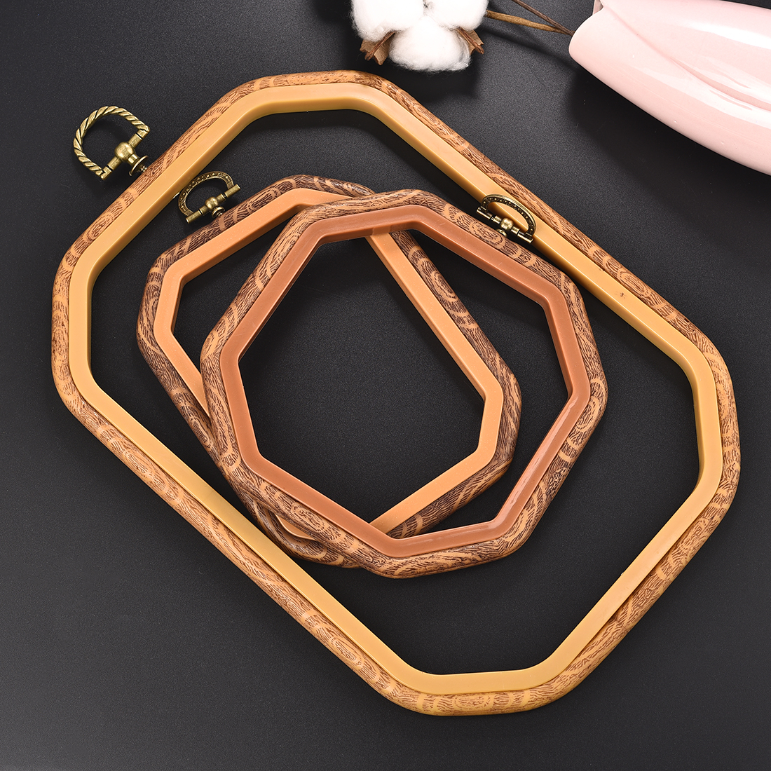 Imitated Wood Round,Oval Diffe - Embroidery Hoop Kit 리뷰 및 가격