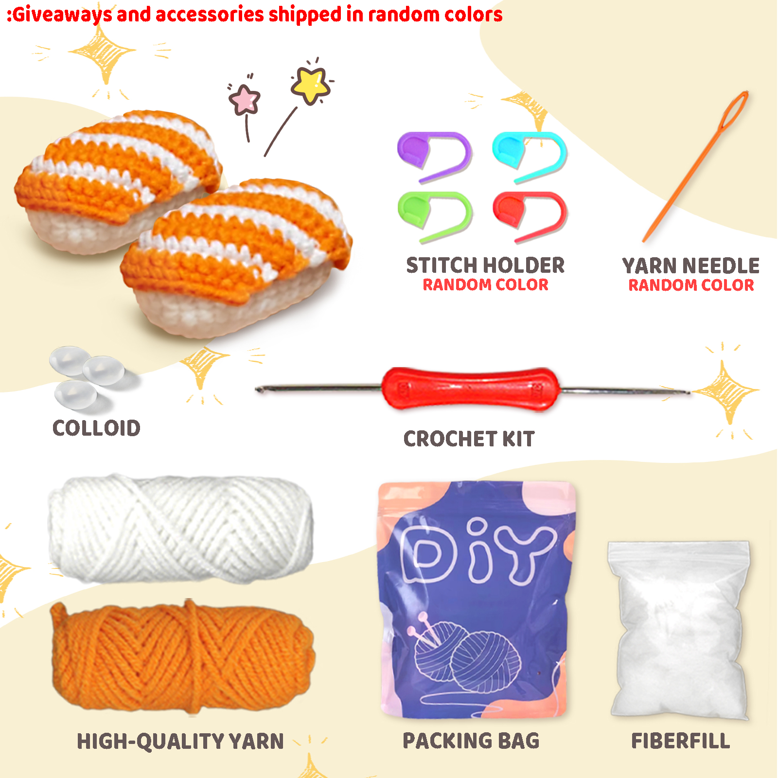 YAMAXIN 2PC Sushi-Themed Croch - Art Craft Project 리뷰 및 가격