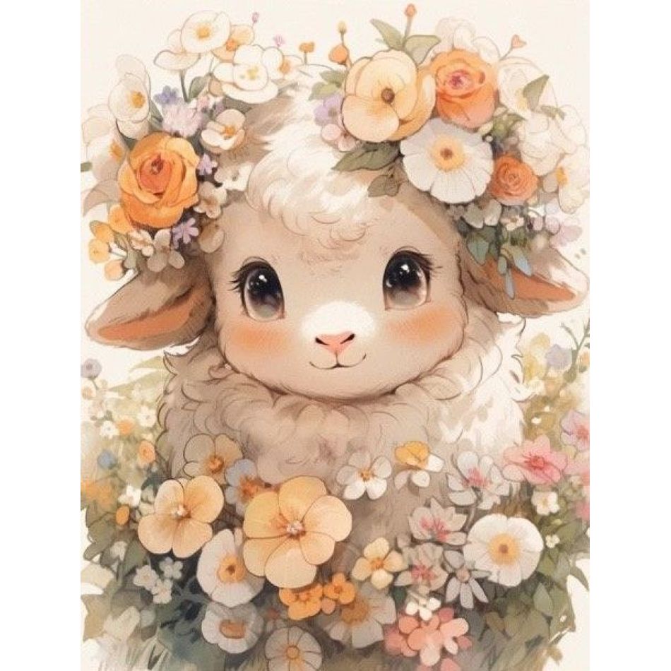 RUOPOTY Flower Wreath Lamb 5d  - Art Craft Ideas With Paper 리뷰 및 가격