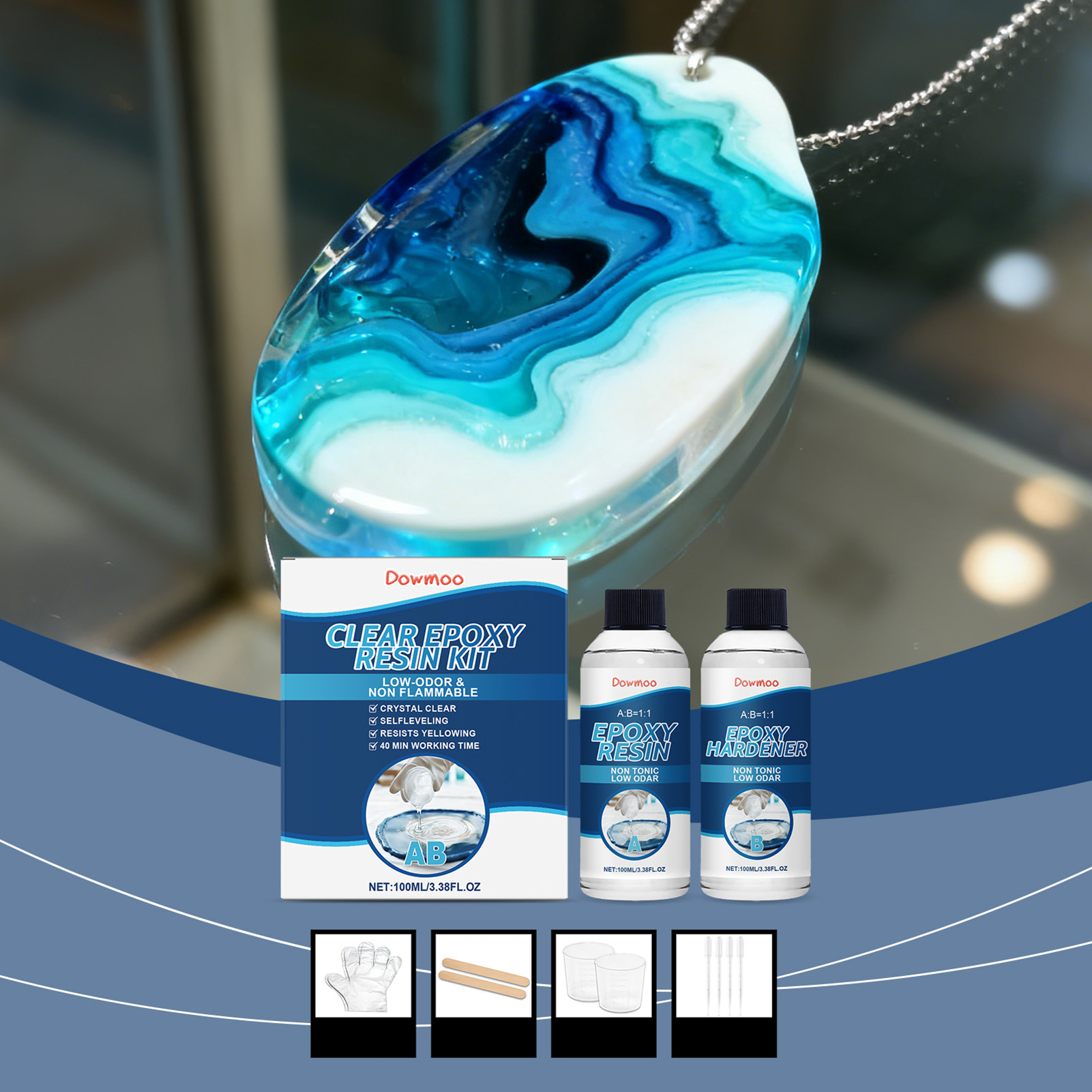 DIY Crystals Clear Epoxys Resi - The Art And Craft Of Jewelry 리뷰 및 가격