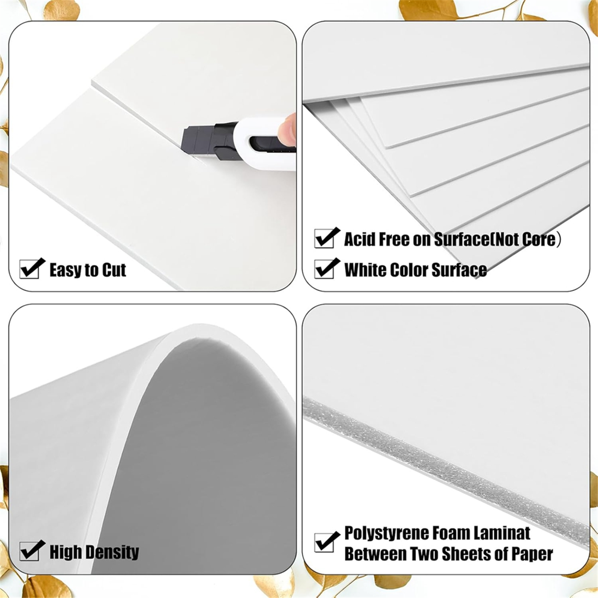 ABNJ 50 Pack Foam Boards 1/8 I - Art Craft Project 리뷰 및 가격
