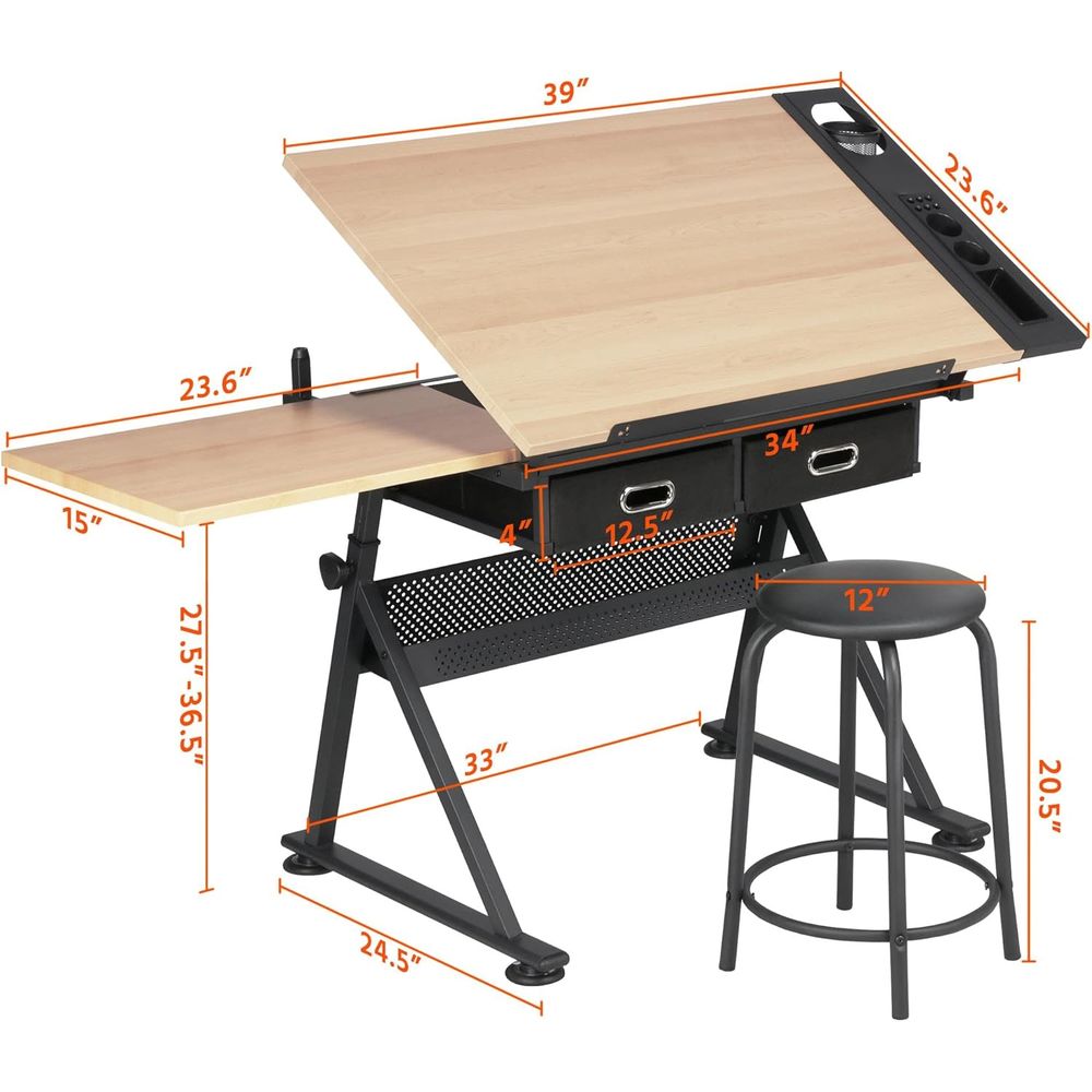 Height Adjustable Drating Tabl - Art & Craft Paper Ideas 리뷰 및 가격