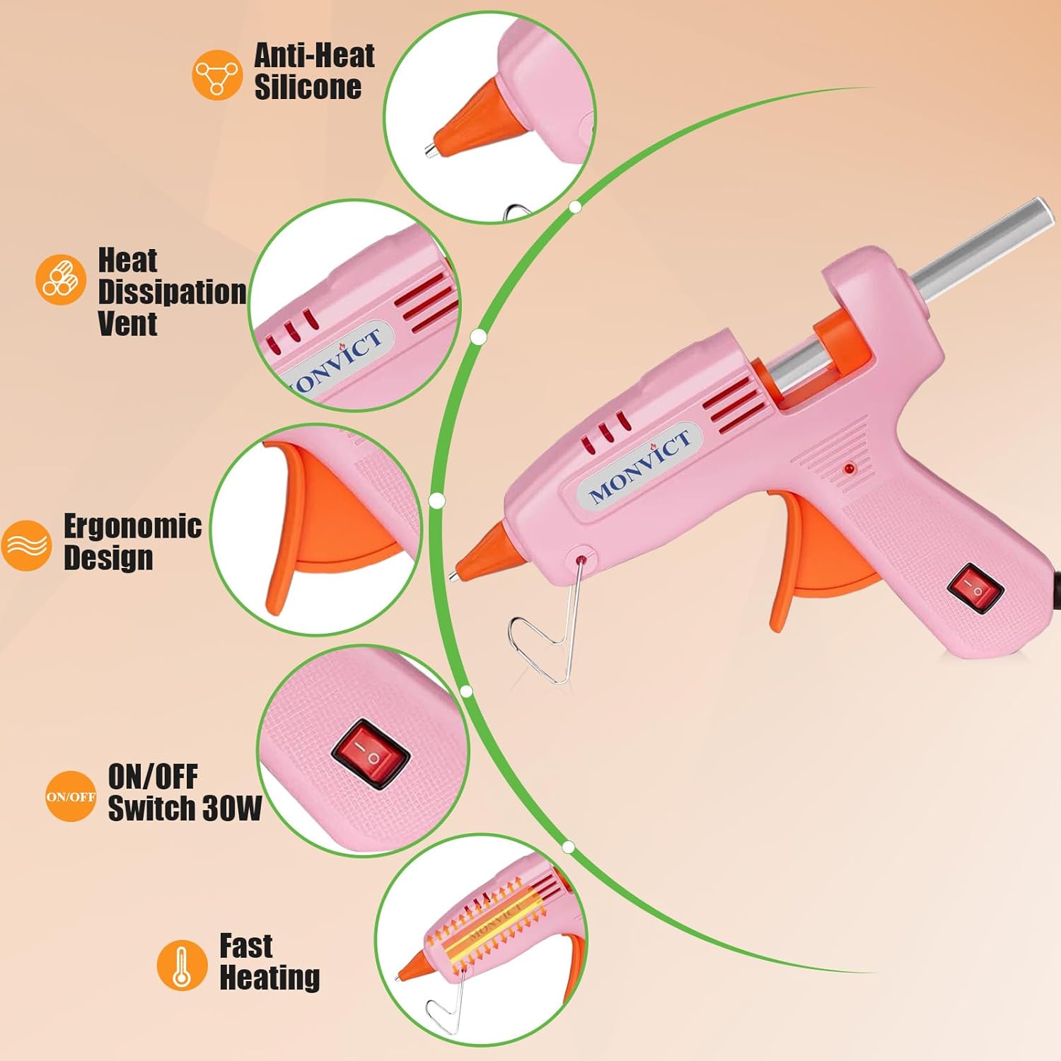 Mini Hot Glue Gun Kit with Car - Art Craft Glue 리뷰 및 가격